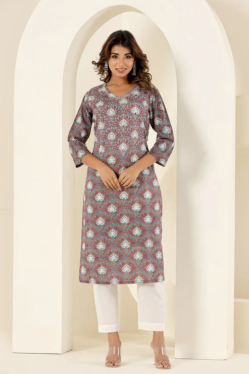 Jute Straight Kurta